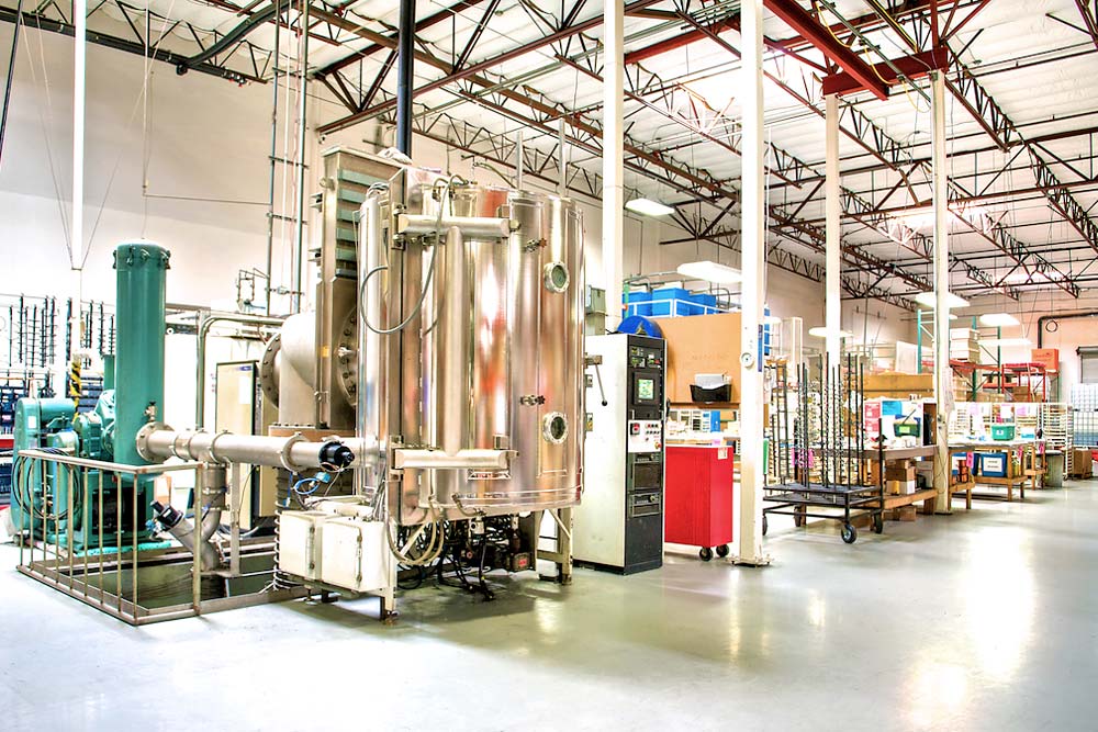 Inside the powder coating plant