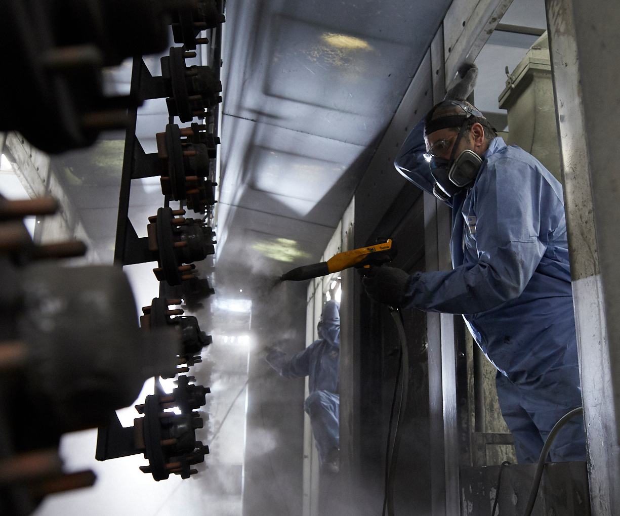 Hub assemblies on the coating line